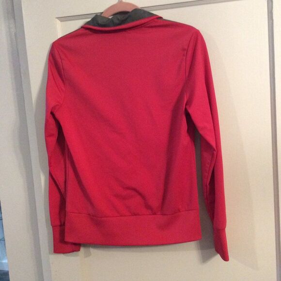 Puma Pink Gray Medium M track jacket zip front stretch - Picture 6 of 7